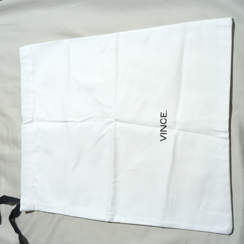 VINCE. White Drawstring Dust Bag For Purse Or Shoes